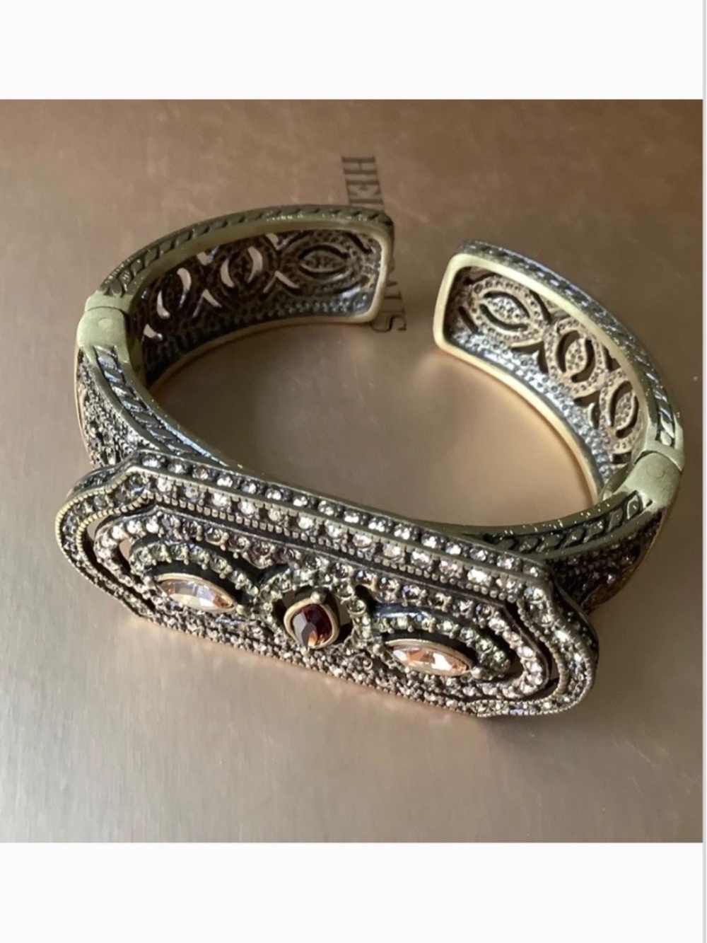 Heidi Daus Tastemaker Crystal Accented Cuff Bracelet SZ S/M